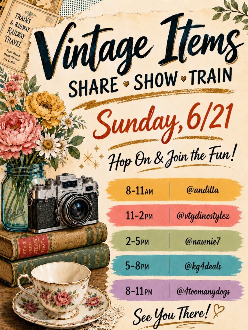 🚂 Vintage Share Show Train! Sunday 8/9 8AM- 11AM - Picture 5 of 9